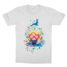Fehér Harry Potter gyerek rövid ujjú póló - Luna Lovegood Watercolor