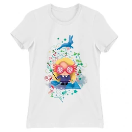 Fehér Harry Potter női rövid ujjú póló - Luna Lovegood Watercolor