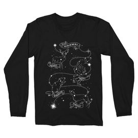 Fekete Harry Potter férfi hosszú ujjú póló - Marauders constellation