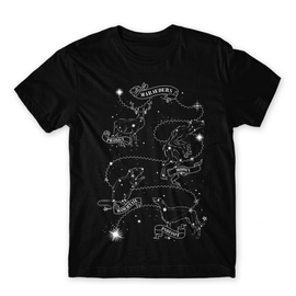Fekete Harry Potter férfi rövid ujjú póló - Marauders constellation