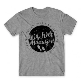 Sportszürke Harry Potter férfi rövid ujjú póló - Mischief Managed Logo
