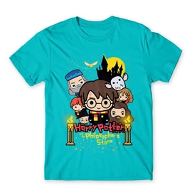 Atollkék Harry Potter gyerek rövid ujjú póló - Philosopher's Stone Chili Poster
