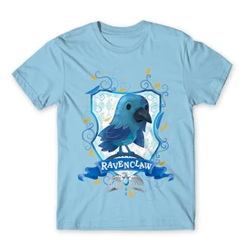 Világoskék Harry Potter férfi rövid ujjú póló - Ravenclaw Watercolor