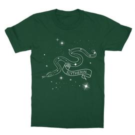 Sötétzöld Harry Potter gyerek rövid ujjú póló - Slytherin Constellation