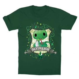 Sötétzöld Harry Potter gyerek rövid ujjú póló - Slytherin Watercolor