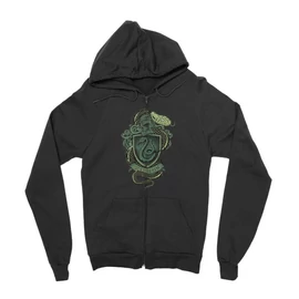 Fekete Harry Potter zipzáros pulóver - Slytherin
