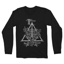 Fekete Harry Potter férfi hosszú ujjú póló - The three brothers