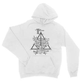 Fehér Harry Potter unisex kapucnis pulóver - The three brothers