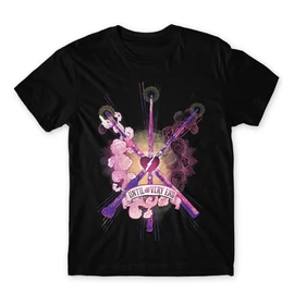 Fekete Harry Potter férfi rövid ujjú póló - Until the very end