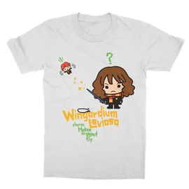 Fehér Harry Potter gyerek rövid ujjú póló - Wingardium Leviosa