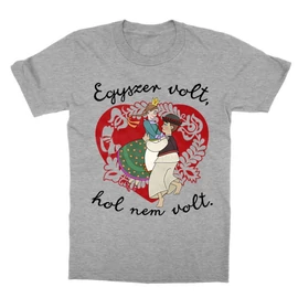 Sportszürke Magyar népmesék gyerek rövid ujjú póló - Egyszer volt, hol nem volt