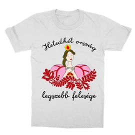 Fehér Magyar népmesék gyerek rövid ujjú póló - Legszebb feleség