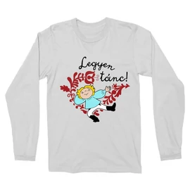 Fehér Magyar népmesék férfi hosszú ujjú póló - Legyen tánc