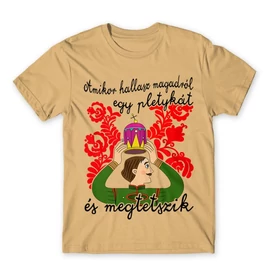 Homok Magyar népmesék férfi rövid ujjú póló - Pletyka