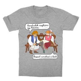 Sportszürke Magyar népmesék gyerek rövid ujjú póló - Szeretnélek meghívni egy kávéra