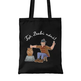 Fekete Magyar népmesék vászontáska - Tső Babi néni