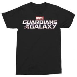 Fekete A galaxis őrzői férfi rövid ujjú póló - Guardians Simple Logo