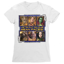 Fehér A galaxis őrzői női rövid ujjú póló - Mean Faces