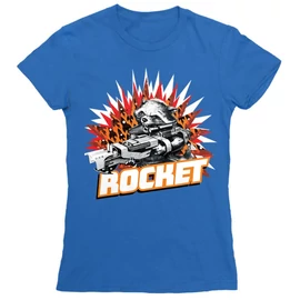 Királykék A galaxis őrzői női rövid ujjú póló - Rocket Explosion