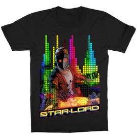 Fekete A galaxis őrzői gyerek rövid ujjú póló - Star Lord Music