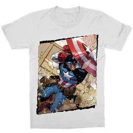 Fehér Marvel Amerika Kapitány gyerek rövid ujjú póló - Ugrás