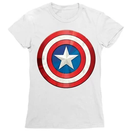Fehér Amerika Kapitány női rövid ujjú póló - A pajzs