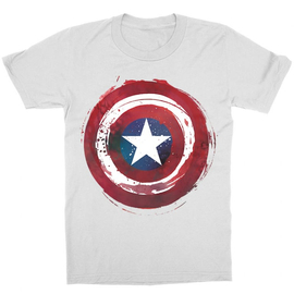 Fehér Marvel Amerika Kapitány gyerek rövid ujjú póló - Painted shield