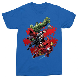 Királykék Bosszúállók férfi rövid ujjú póló - Avengers Trio
