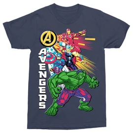 Sötétkék Bosszúállók - Avengers fréfi rövid ujjú póló - Avengers Group