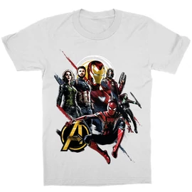 Fehér Bosszúállók gyerek rövid ujjú póló - Infinity War 