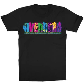 Fekete Bosszúállók - Avengers gyerek rövid ujjú póló - Neon Text