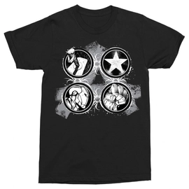 Fekete Bosszúállók - Avengers - Férfi rövid ujjú póló - Splatter Logo