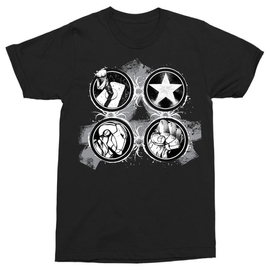 Fekete Bosszúállók - Avengers - Férfi rövid ujjú póló - Splatter Logo