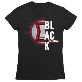 Fekete Fekete Özvegy női rövid ujjú póló - Black Widow badge
