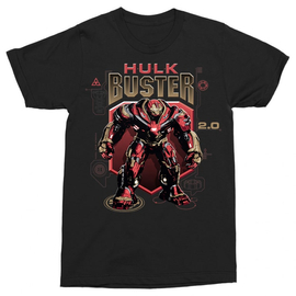Fekete Bosszúállók férfi rövid ujjú póló - Hulk Buster