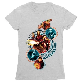 Sportszürke Bosszúállók női rövid ujjú póló - Infinity War Team