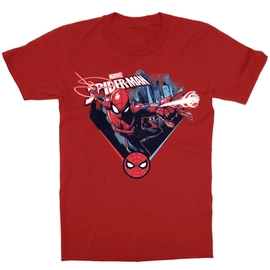 Piros Pókember gyerek rövid ujjú póló - Spider-Man Jump