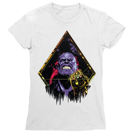 Fehér Marvel Thanos női rövid ujjú póló - Thanos Univerzum