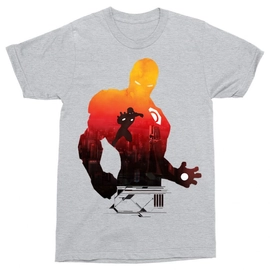 Bosszúállók - Avengers férfi rövid ujjú póló - Vasember sziluett - Több színben