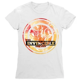 Fehér Bosszúállók Vasember női rövid ujjú póló - The invincible