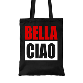 Fekete  A nagy pénzrablás vászontáska - Bella Ciao