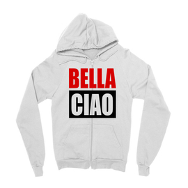 Fehér A nagy pénzrablás zipzáros pulóver - Bella Ciao