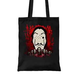 Fekete  A nagy pénzrablás vászontáska - Mask Graffiti