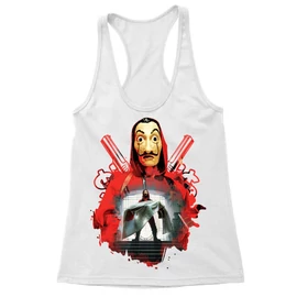 Fehér A nagy pénzrablás női trikó - Money Heist Staircase