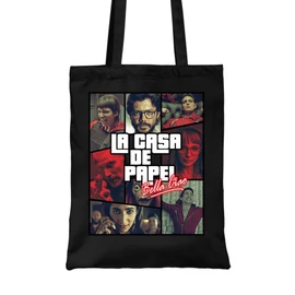 Fekete  A nagy pénzrablás vászontáska - La casa de papel GTA