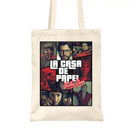 Fekete  A nagy pénzrablás vászontáska - La casa de papel GTA