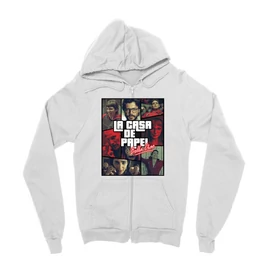 Fehér A nagy pénzrablás zipzáros pulóver - La casa de papel GTA