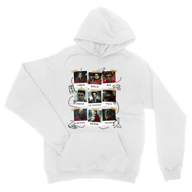 Fehér A nagy pénzrablás unisex kapucnis pulóver - Team hesit photos