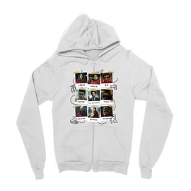 Fehér A nagy pénzrablás zipzáros pulóver - Team hesit photos