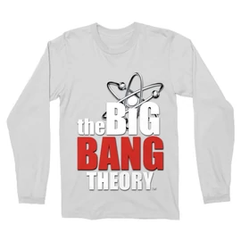 Fehér Agymenők férfi hosszú ujjú póló - The Big Bang Theory Logo